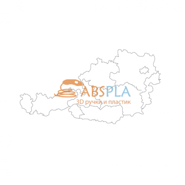 Карта Австрии - шаблон трафарет для 3Д ручки