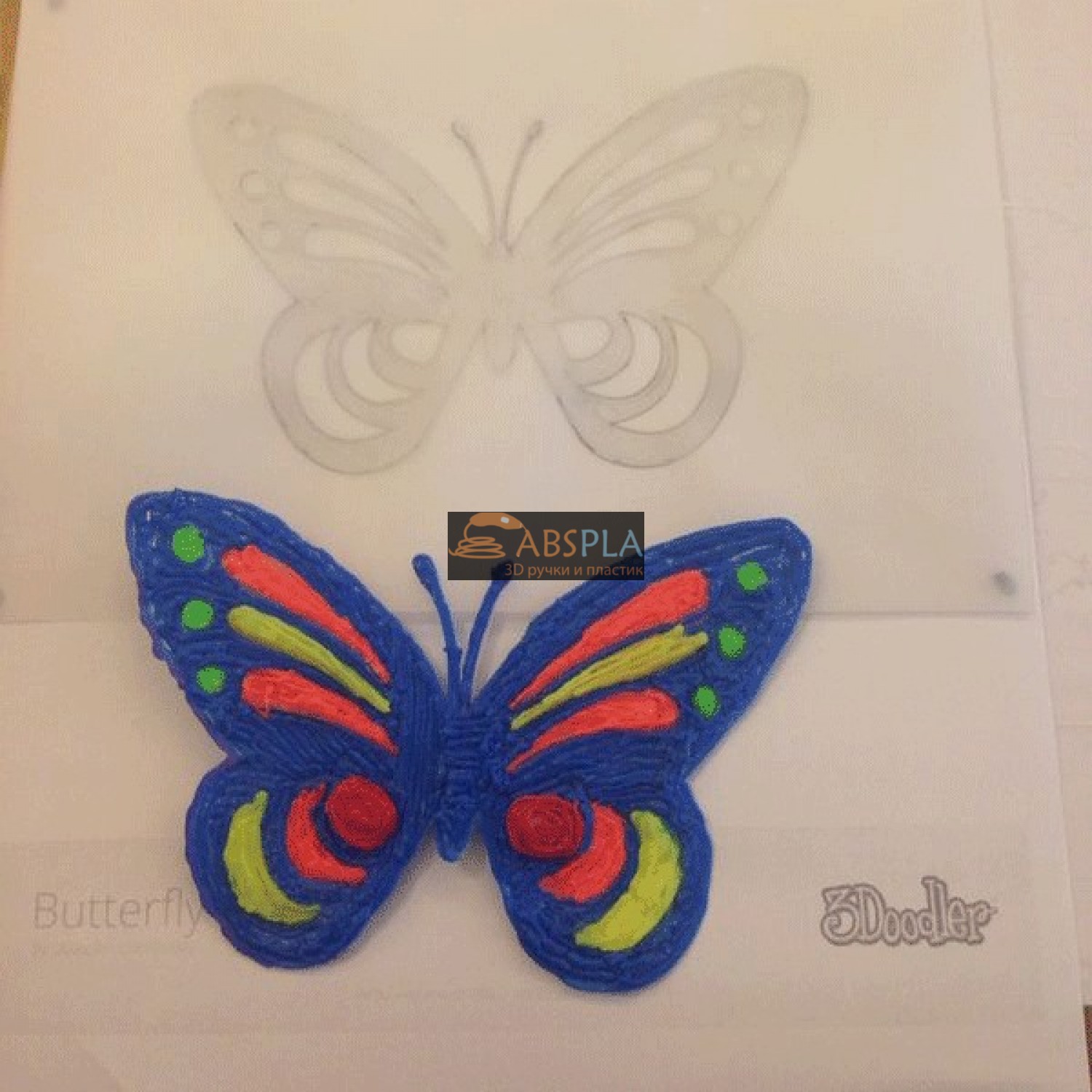 Бабочки - трафареты и раскраски