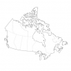 Карта Канады - шаблон трафарет для 3Д ручки