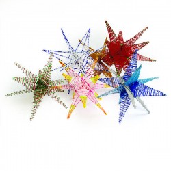 Новогодние звезды - шаблон трафарет для 3Д ручки