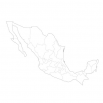 Карта Мексики - шаблон трафарет для 3Д ручки