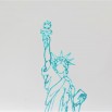 Статуя Свободы - шаблон трафарет для 3Д ручки