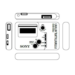Плеер Sony Walkman - шаблон трафарет для 3Д ручки