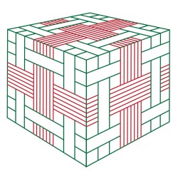 Плетеная коробочка 2 - шаблон трафарет для 3Д ручки