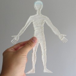 Фигурка человека - шаблон трафарет для 3Д ручки