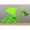 Зеленый дракон - шаблон трафарет для 3Д ручки
