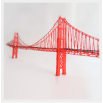 Мост "Золотые Ворота" - шаблон трафарет для 3Д ручки