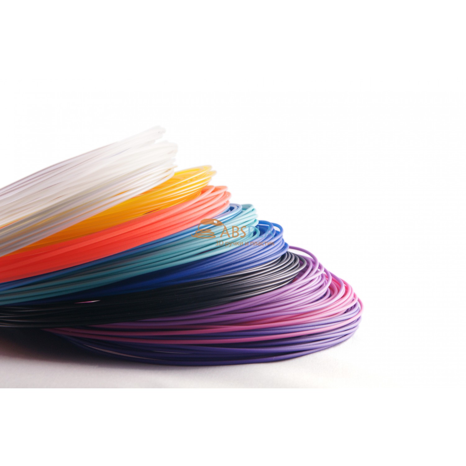 Набор цветного PLA пластика для 3D ручки 110 метров, 11 цветов.