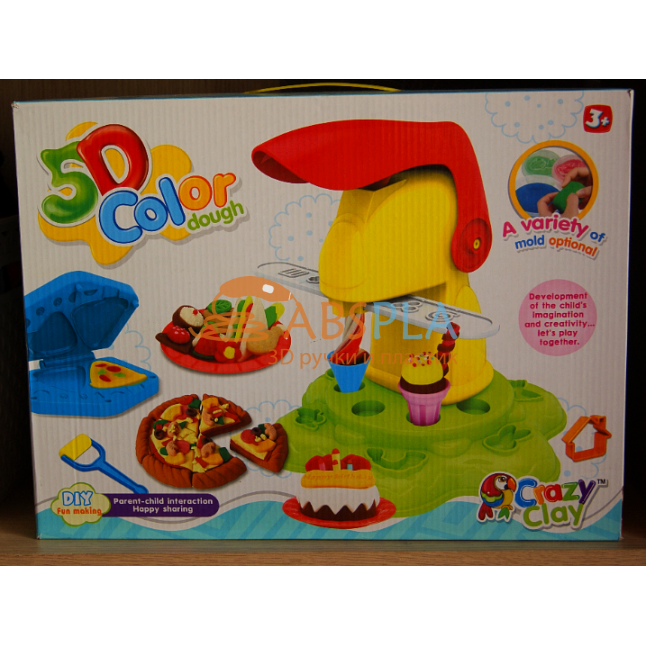 Игровой набор 5D Color Dough "Пицца, бисквит, яичница"